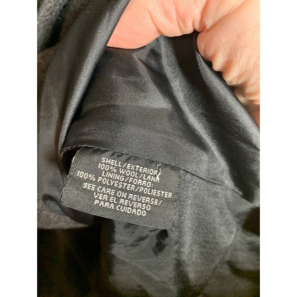 Donnybrook Long 100% Wool Lined Peacoat w Belt Plus Sz 18W Gray Trench Business - Picture 4 of 4